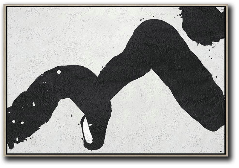 Large Abstract Art Handmade Acrylic Painting,Oversized Horizontal Minimal Art On Canvas - Huge Canvas Art On Canvas